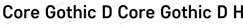 Core Gothic D Core Gothic D Heavy字体转换